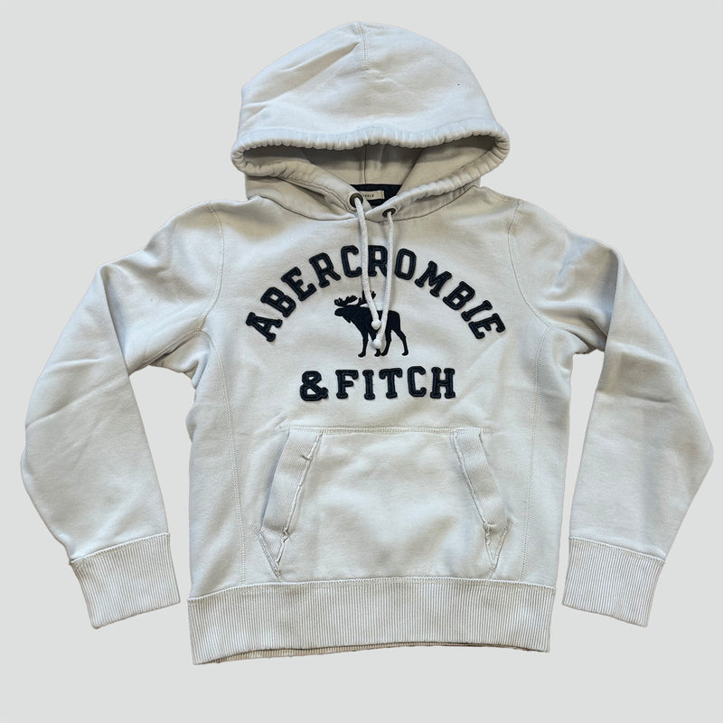 Sourced limited accessories and clothes Abercrombie and Fitch white hoodie – Secondhand Streetwear