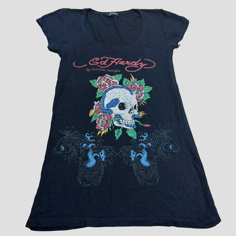 Sourced limited accessories and clothes Vintage Ed Hardy long shirt Y2K rhinestones – Secondhand Streetwear
