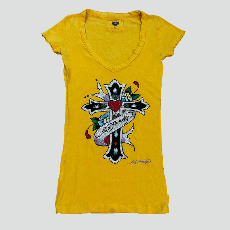 Sourced limited accessories and clothes Vintage Ed Hardy cross long dress – Secondhand Streetwear