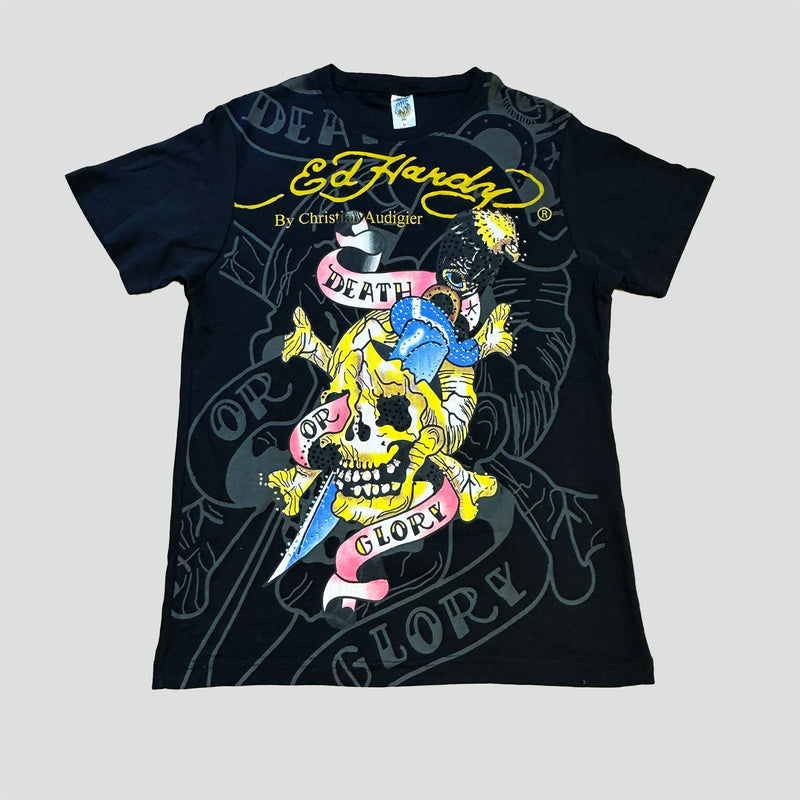 Sourced limited accessories and clothes Ed Hardy vintage rhinestones skull t-shirt – Secondhand Streetwear