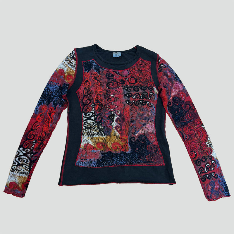 Sourced limited accessories and clothes Vintage Y2K Mia Soana stitched longsleeve – Secondhand Streetwear