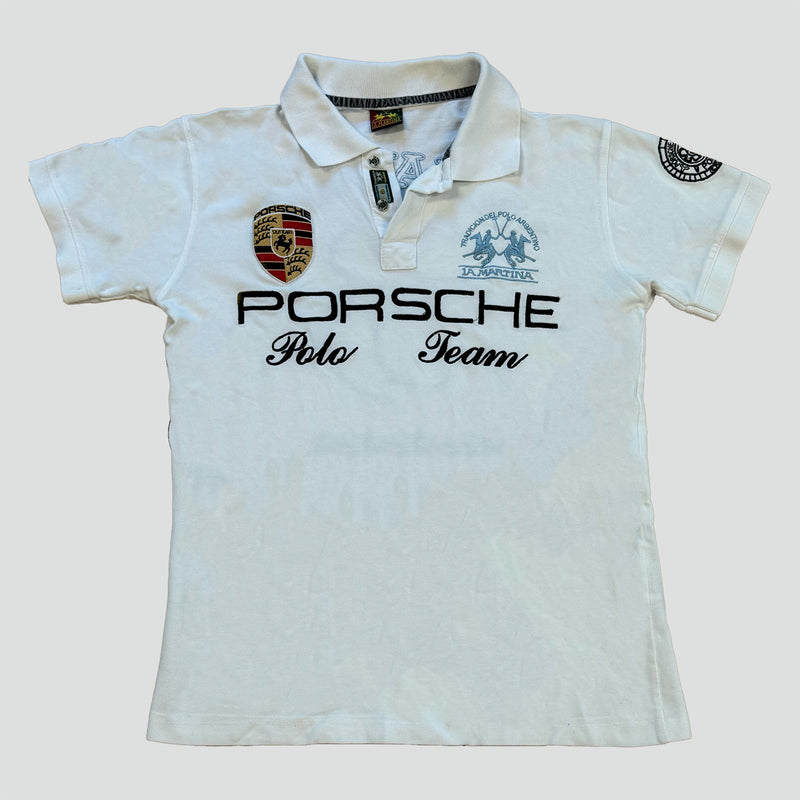 Sourced limited accessories and clothes La Martina Porsche Polo in White – Secondhand Streetwear