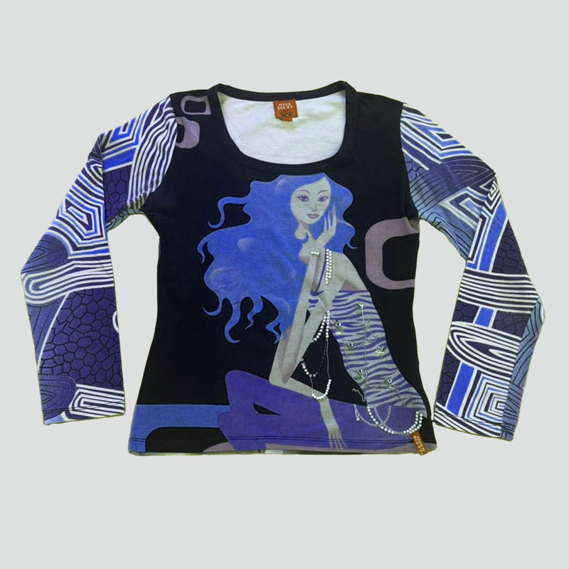 Sourced limited accessories and clothes Stylish Miss Sixty vintage long sleeve shirt – Secondhand Streetwear