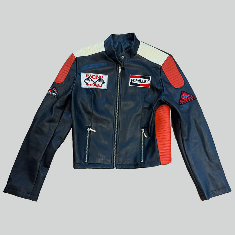 Sourced limited accessories and clothes Formule 1 Racing Team vintage leather-like jacket – Secondhand Streetwear