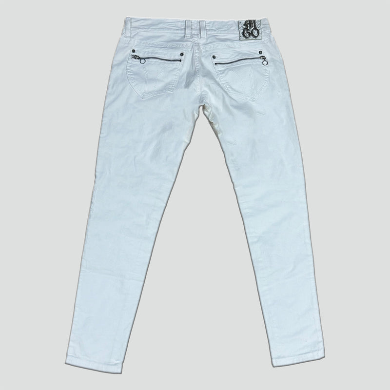 Sourced limited accessories and clothes Miss Sixty white designer jeans – Secondhand Streetwear