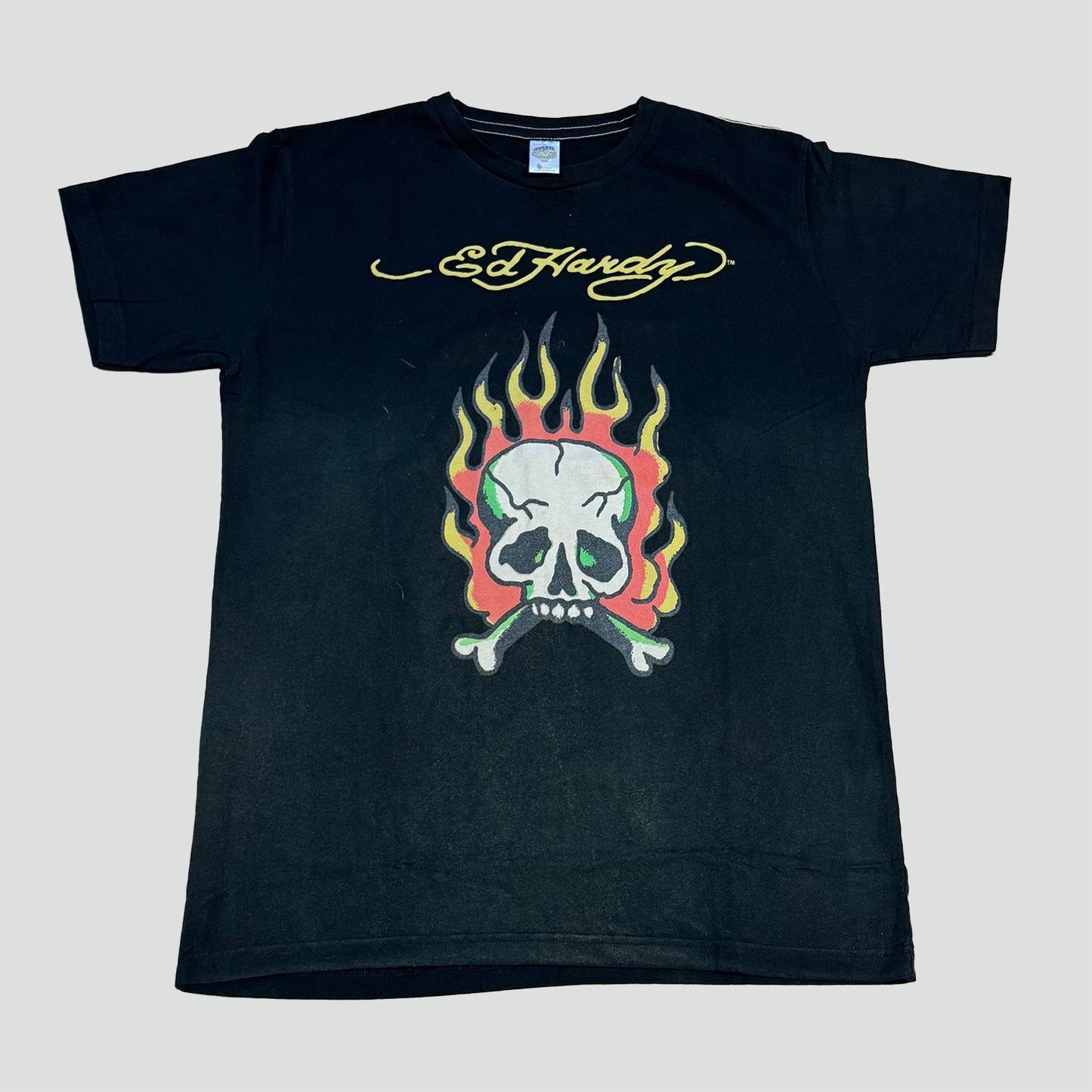 Ed Hardy vintage skull on fire t-shirt