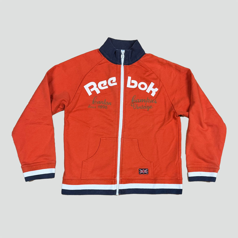 Sourced limited accessories and clothes Reebok orange vintage zip-up – Secondhand Streetwear