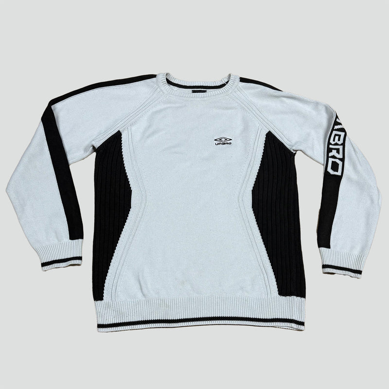 Sourced limited accessories and clothes Umbro knitted white sweatshirt – Secondhand Streetwear