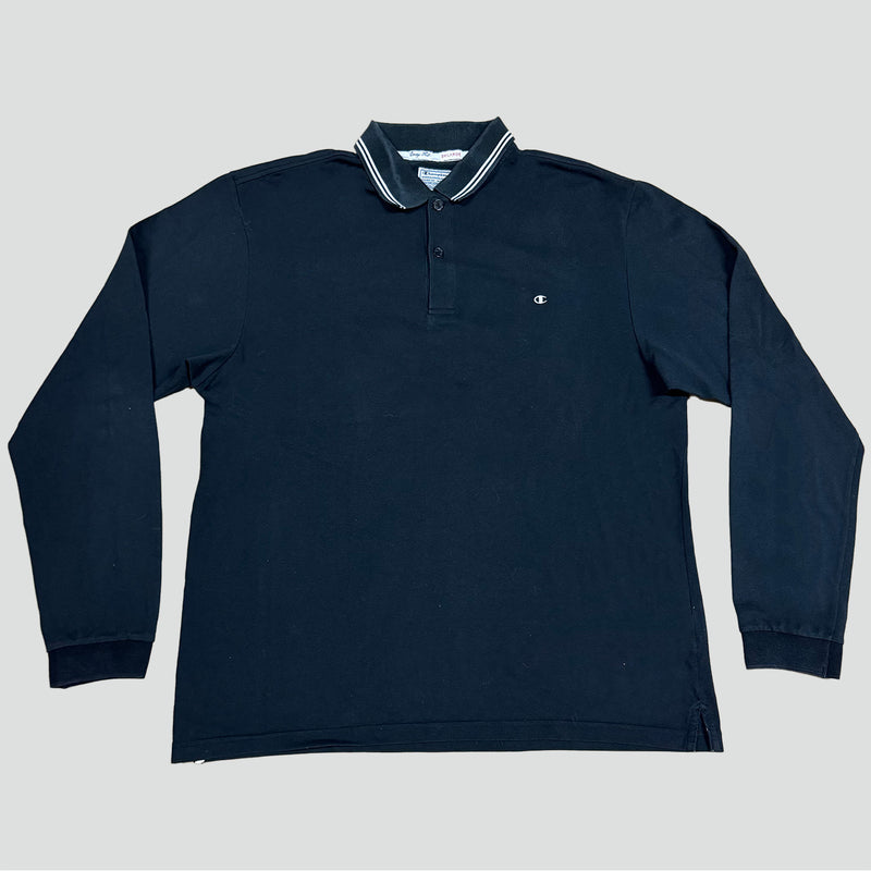 Sourced limited accessories and clothes Vintage style Champion long-sleeve polo – Secondhand Streetwear