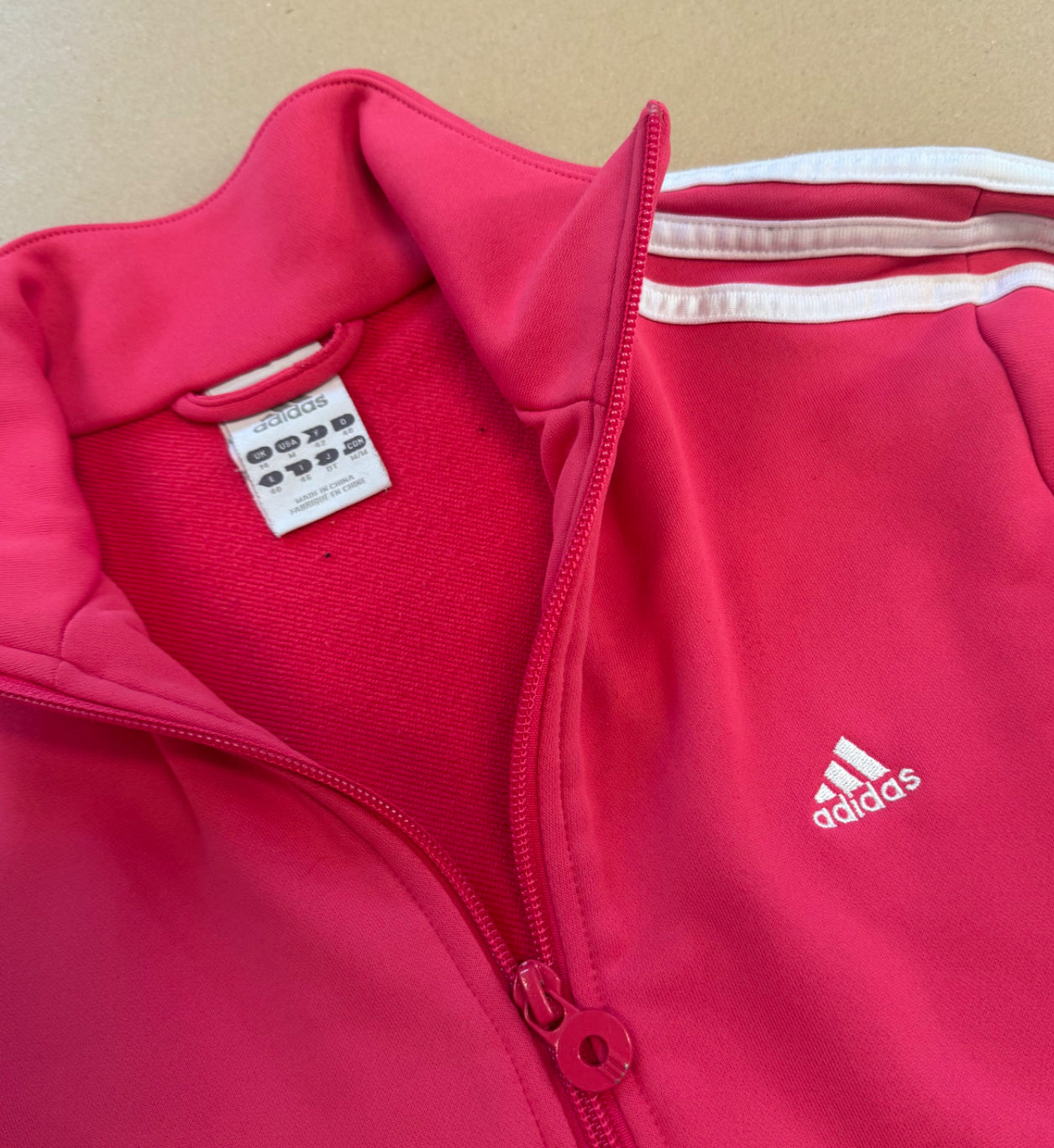 Adidas retro vintage pink track jacket