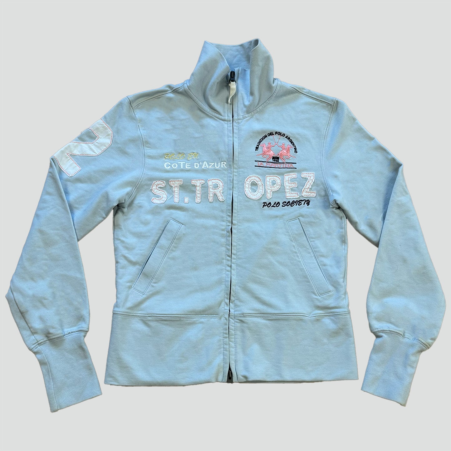 La Martina St. Tropez zip-up skyblue
