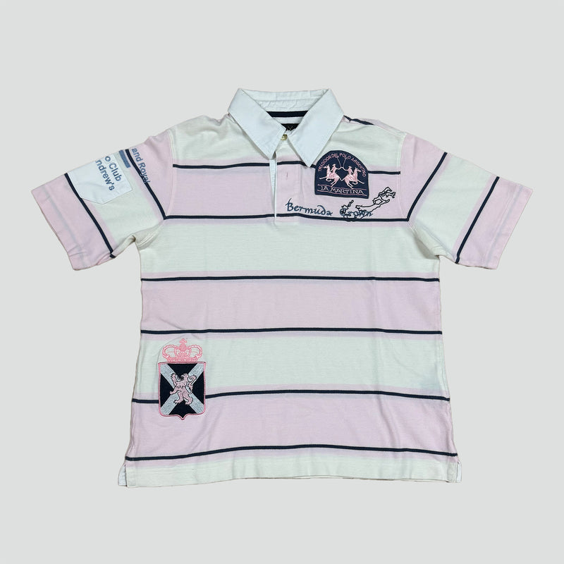 Sourced limited accessories and clothes Striped La Martina Bermuda polo shirt – Secondhand Streetwear