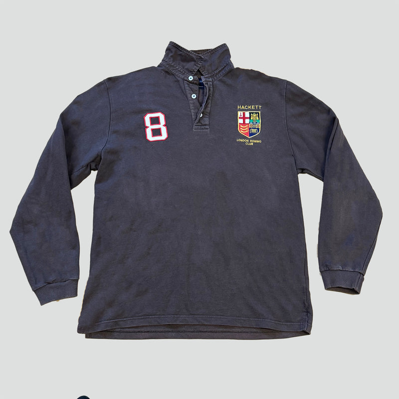 Sourced limited accessories and clothes Vintage brown Hackett London long-sleeved polo – Secondhand Streetwear