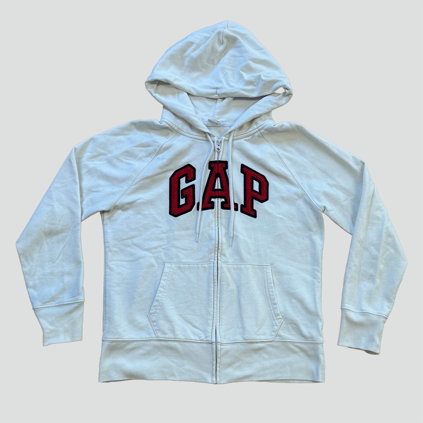Casual style white GAP zip-up hoodie