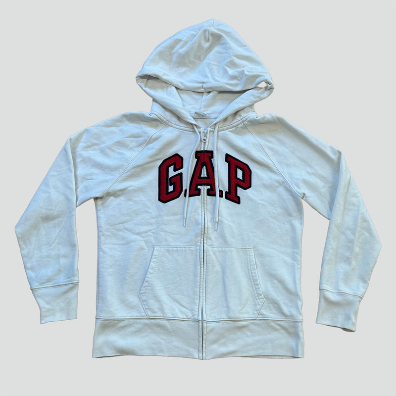 Sourced limited accessories and clothes Casual style white GAP zip-up hoodie – Secondhand Streetwear