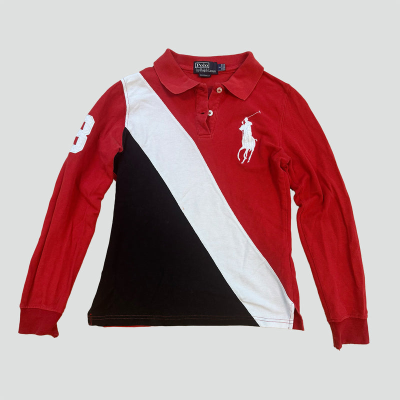 Sourced limited accessories and clothes Vintage Polo Ralph Lauren women's striped poloshirt – Secondhand Streetwear
