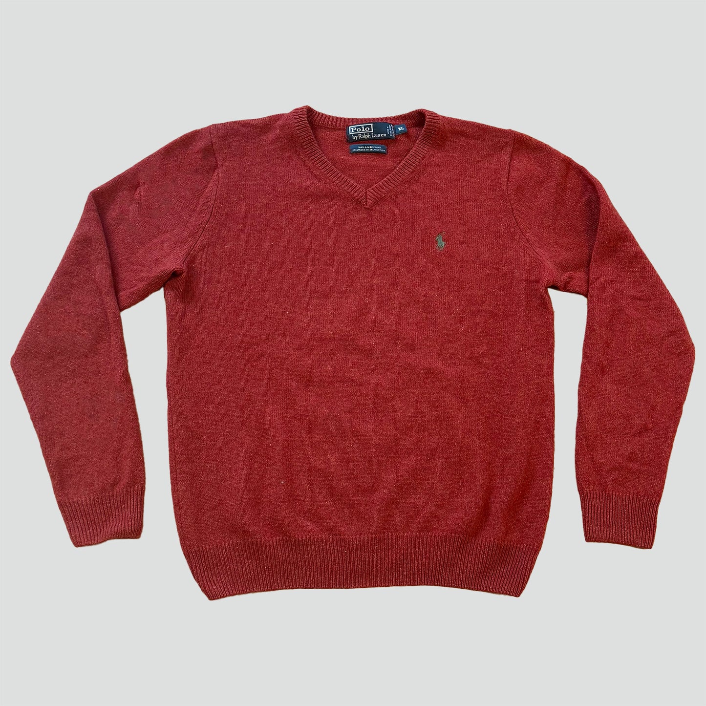 Polo Ralph Lauren red V-neck sweatshirt