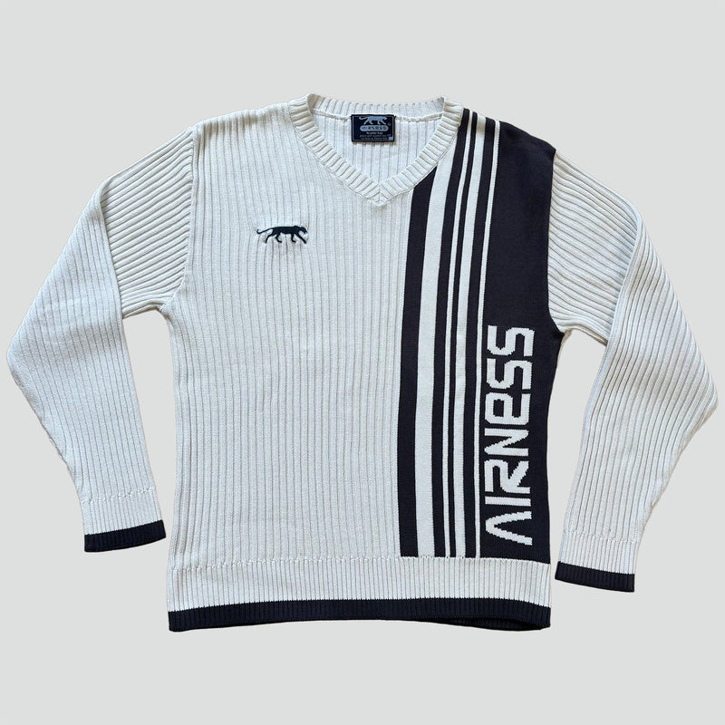Sourced limited accessories and clothes Vintage knitted white Airness streetwear – Secondhand Streetwear