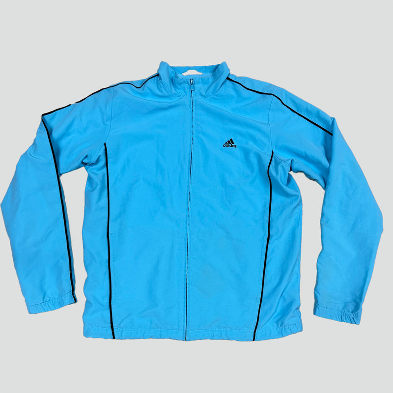 Sourced limited accessories and clothes Vintage blue Adidas raincoat – Secondhand Streetwear