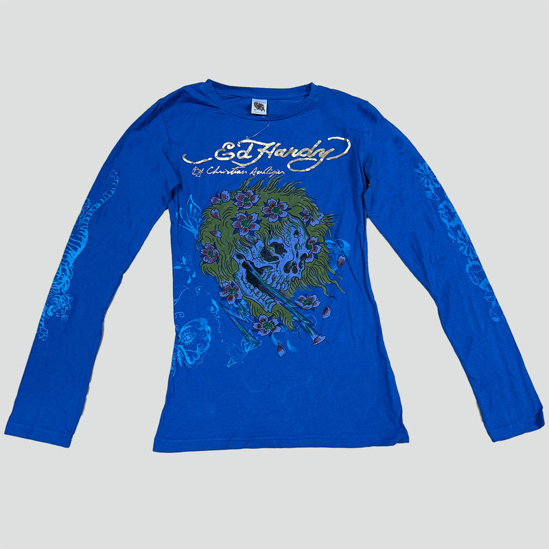 Detailansicht: Sourced limited accessories and clothes Ed Hardy printed graphic long-sleeve – Logo, Nähte oder Material