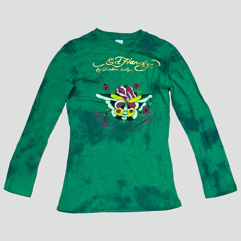 Detailansicht: Sourced limited accessories and clothes Ed Hardy printed graphic long-sleeve – Logo, Nähte oder Material