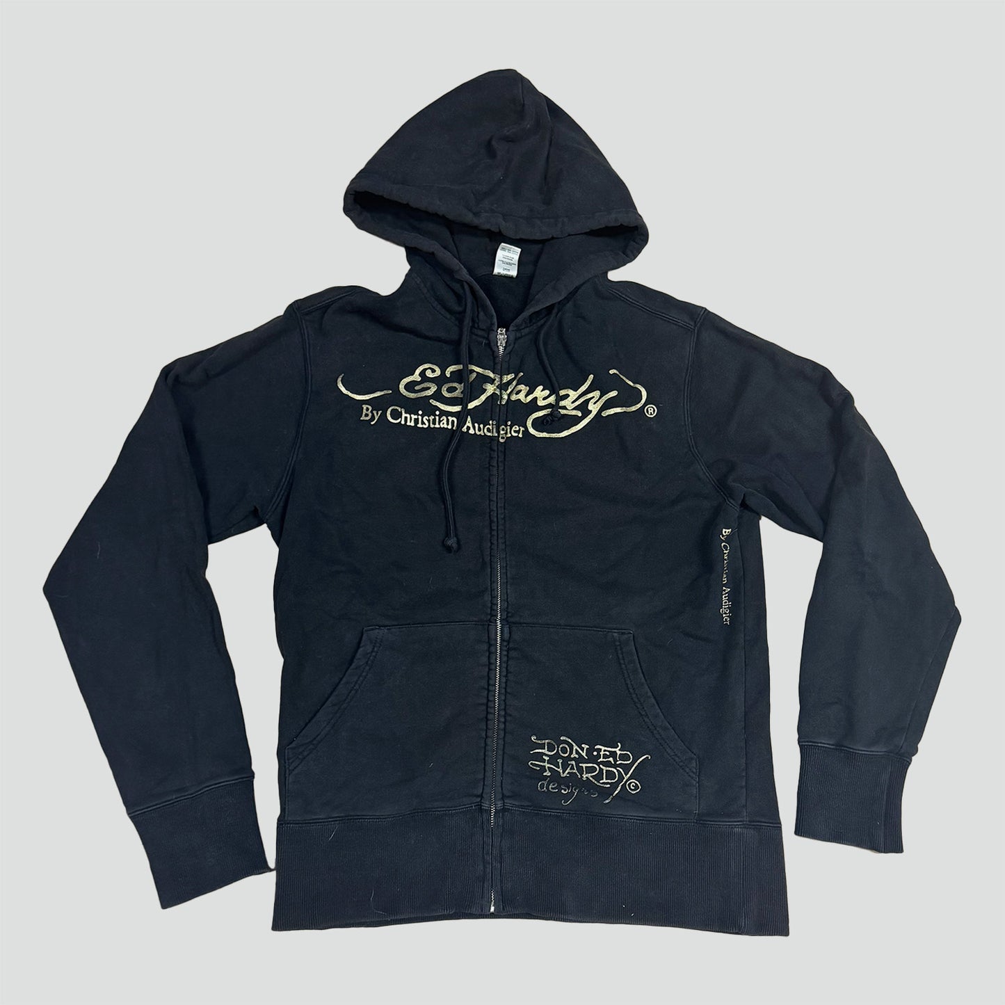 Ed Hardy black zipup hoodie