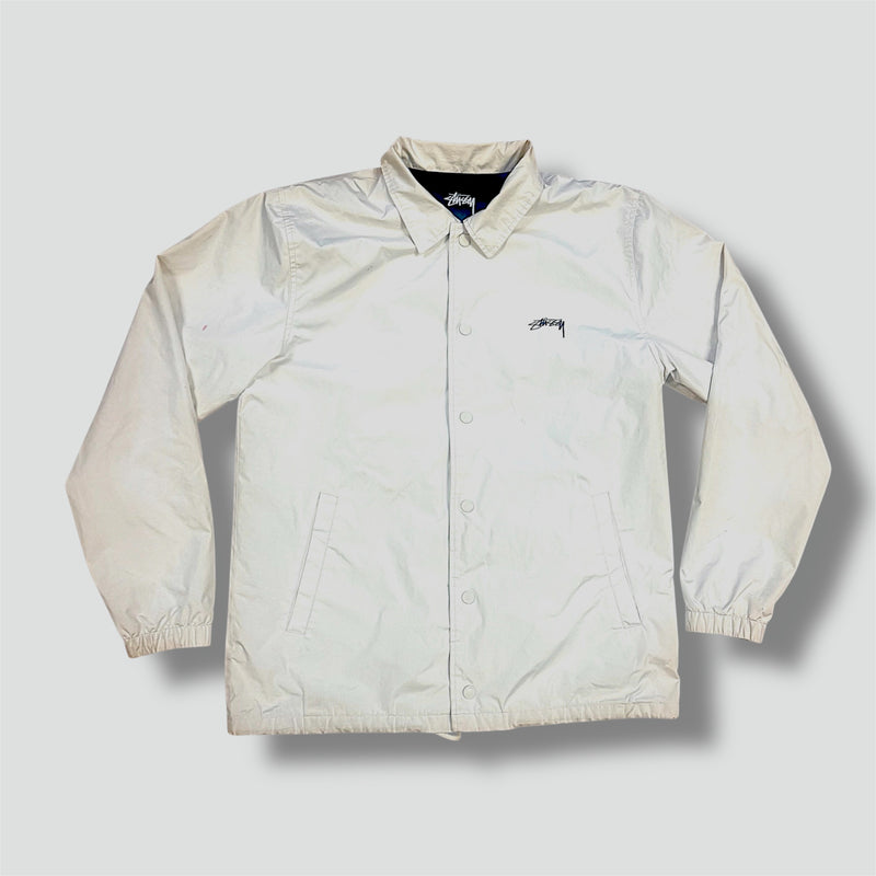 Sourced limited accessories and clothes Stüssy vintage cream raincoat – Secondhand Streetwear