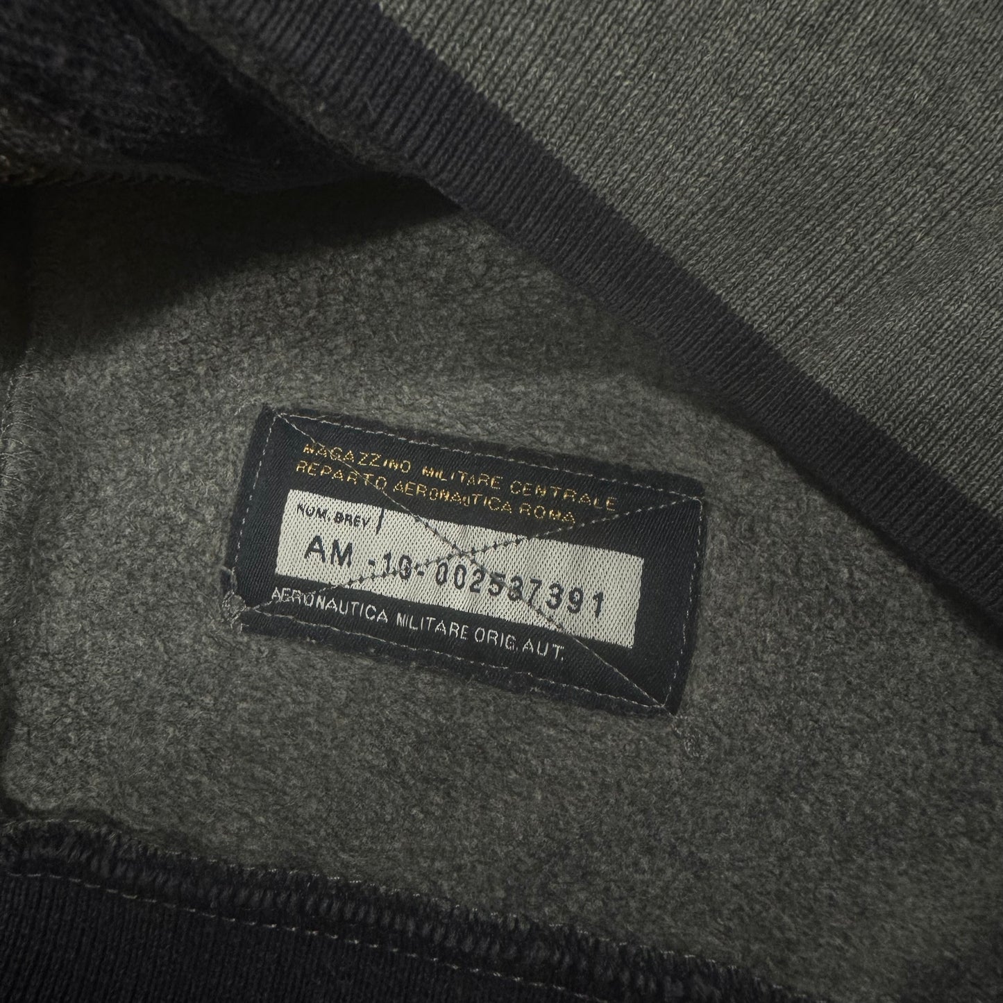 Aeronautica Militare vintage grey zip-up