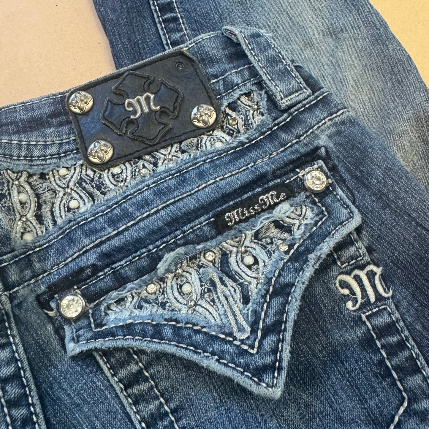 Miss Me Y2K low waist wide leg jeans