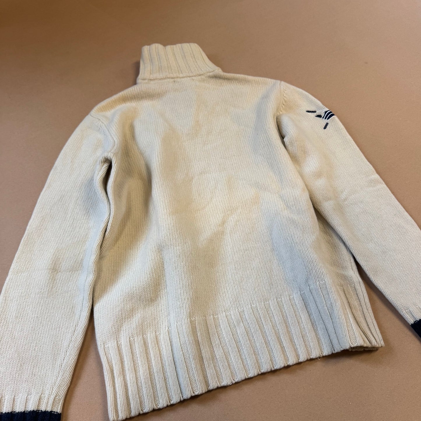 La Martina vintage knitted wool zip-up
