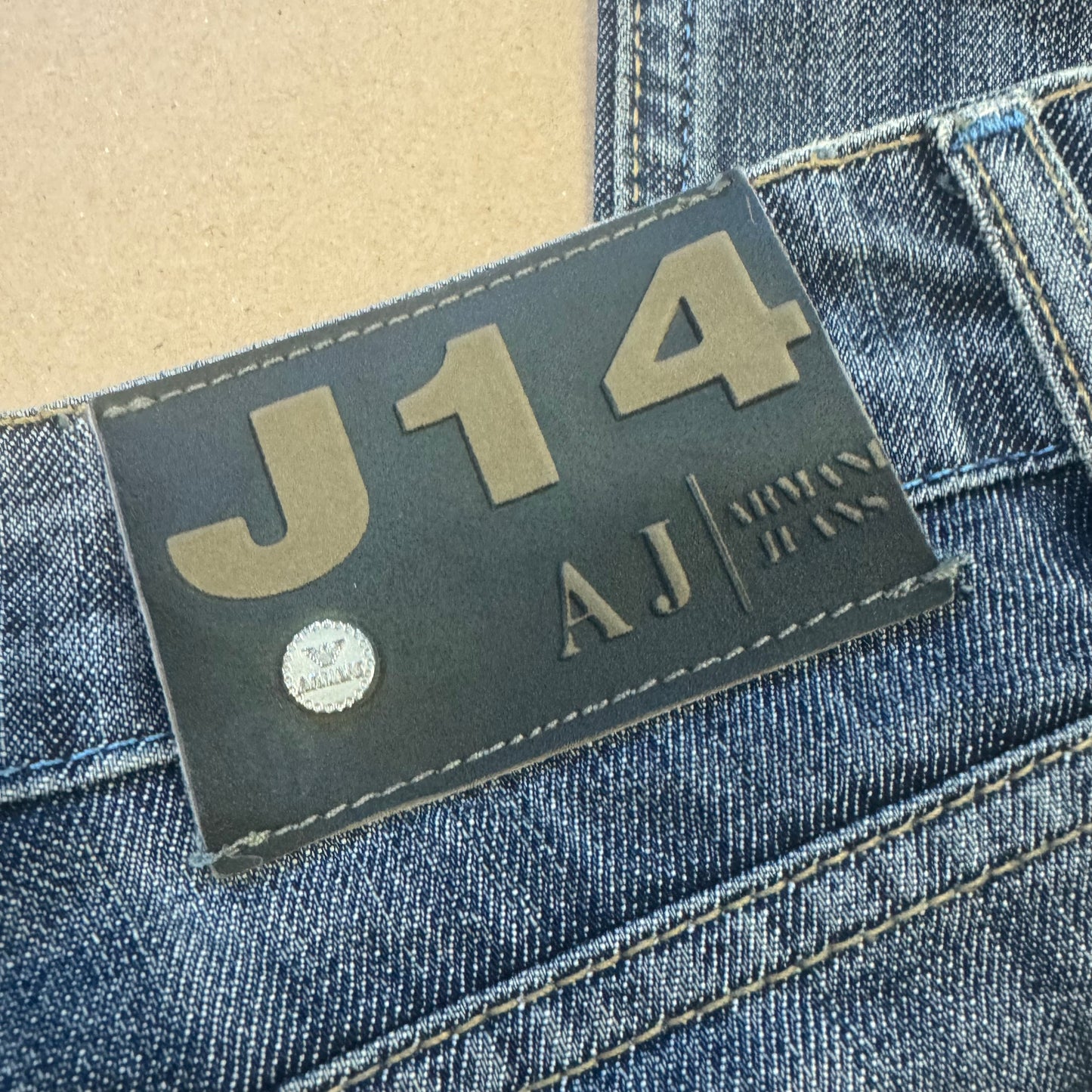 J14 Armani baggy ripped jeans