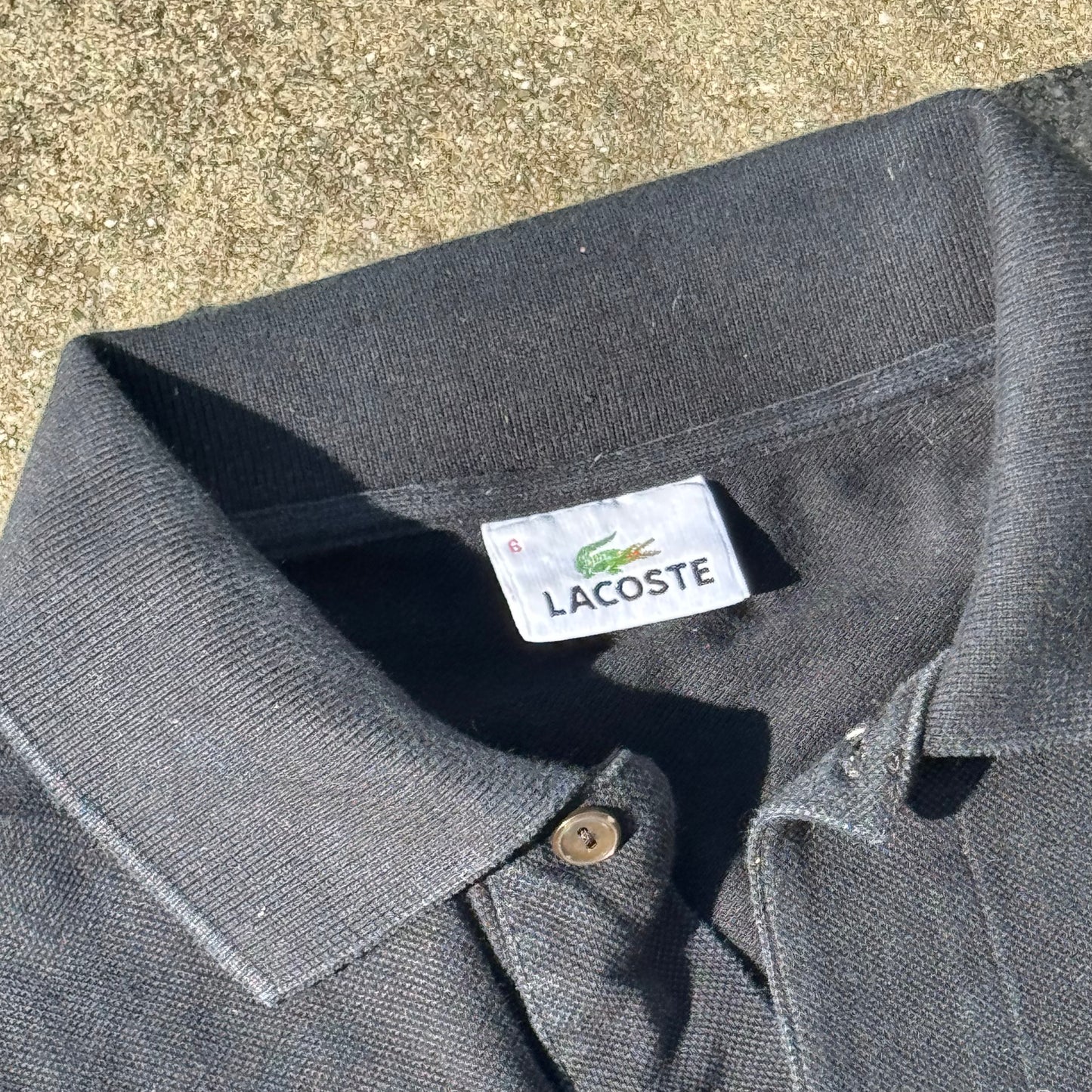 Lacoste vintage black longsleeve poloshirt