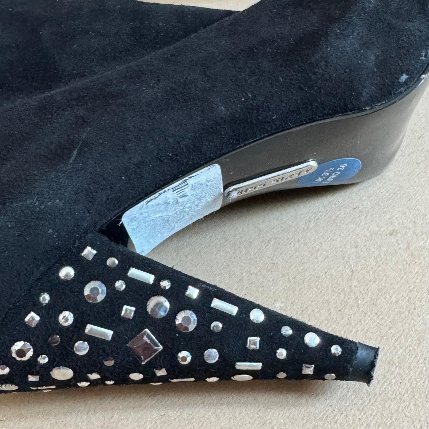 Miss Sixty black high heels with silver details