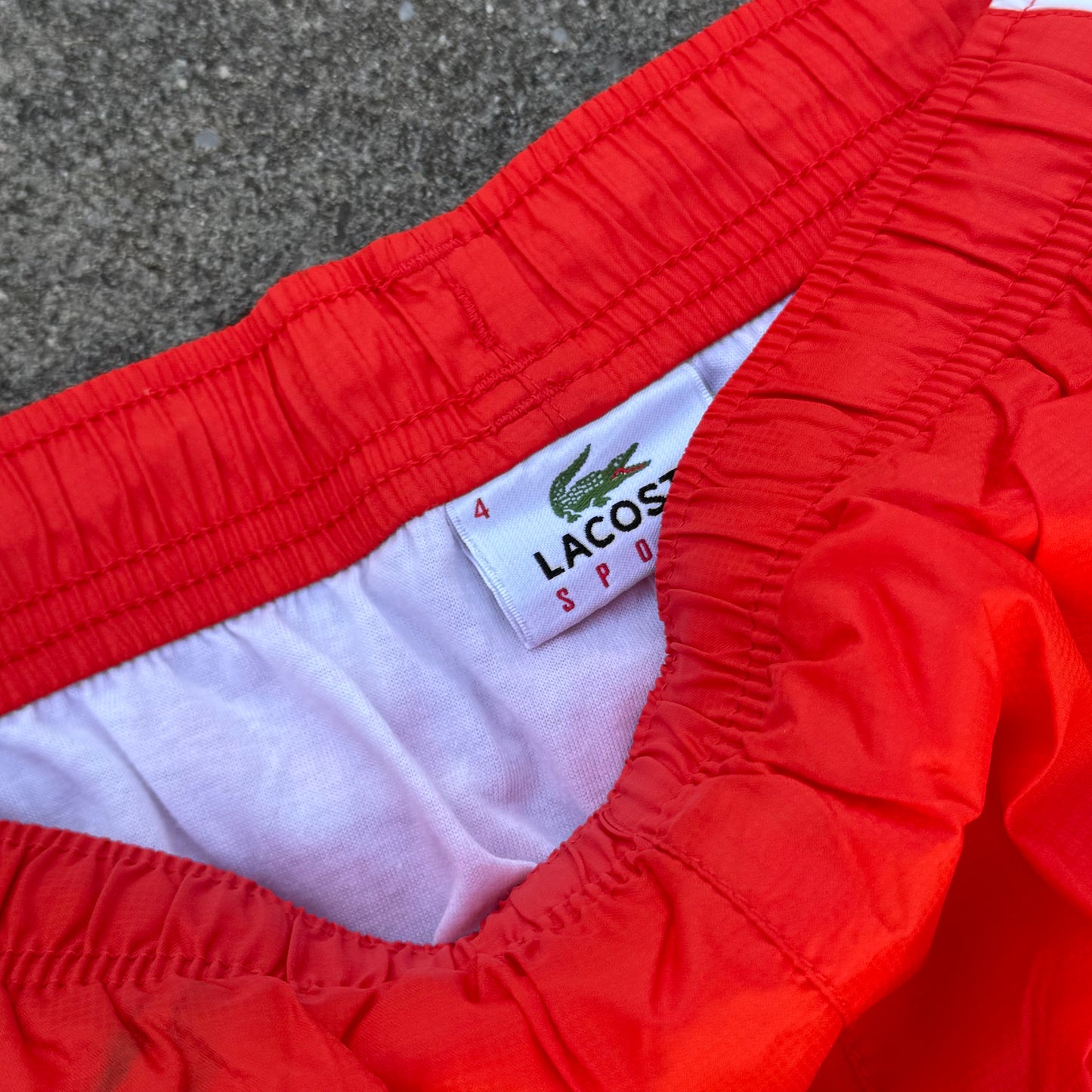 Lacoste vintage red track pants