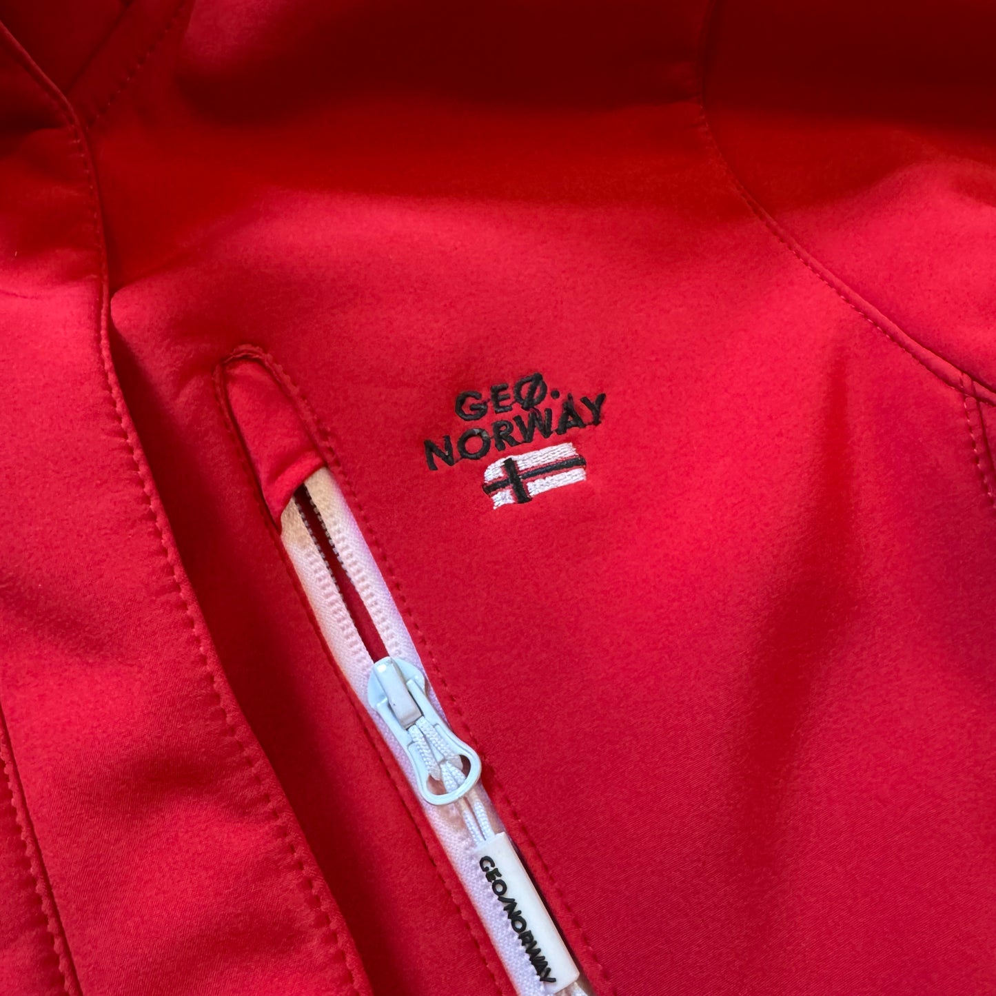 Geographical Norway red windbreaker
