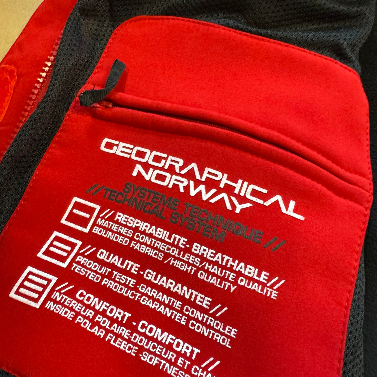 Geographical Norway red windbreaker