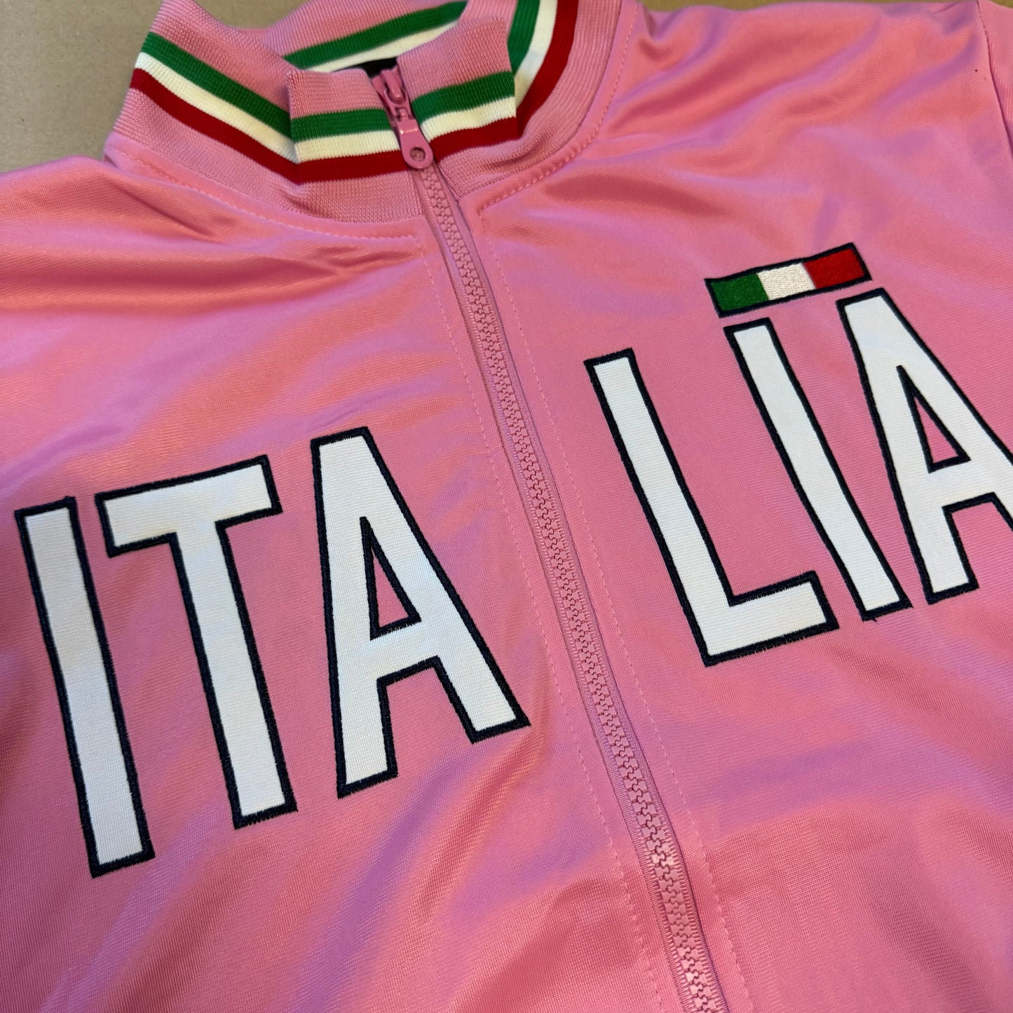 Italia pink streetwear track jacket
