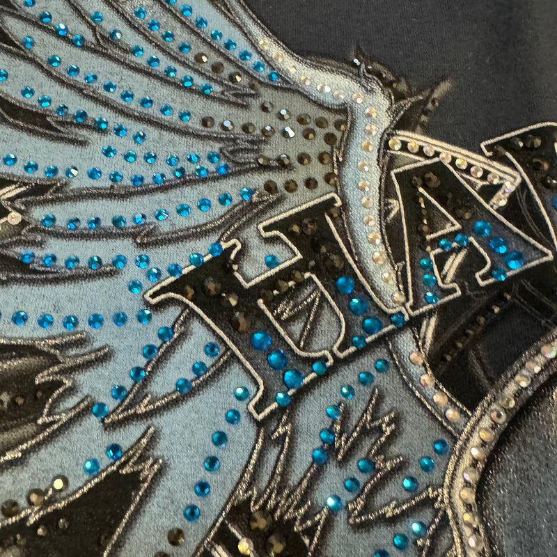 Detailansicht: Sourced limited accessories and clothes Harley Davidson skull tee – Logo, Nähte oder Material