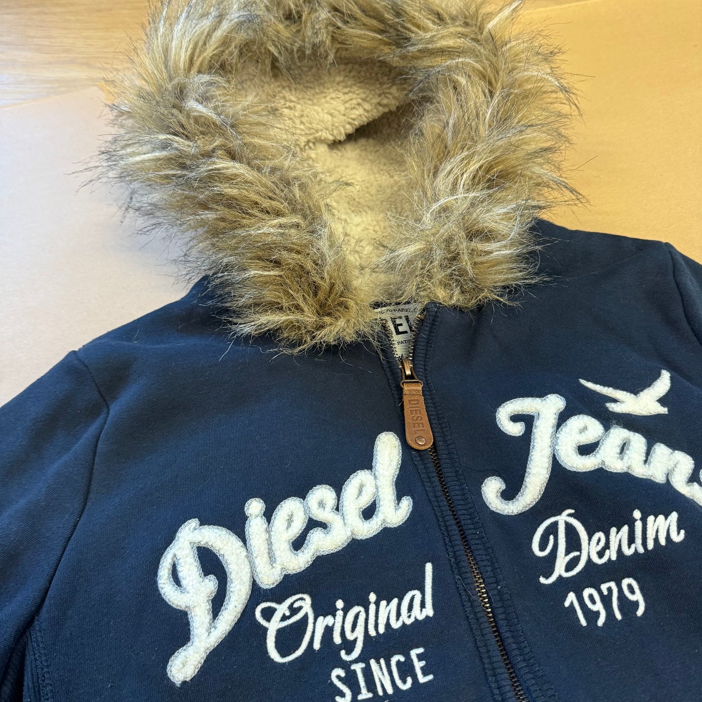 Diesel jeans fluffy zipped hoodie