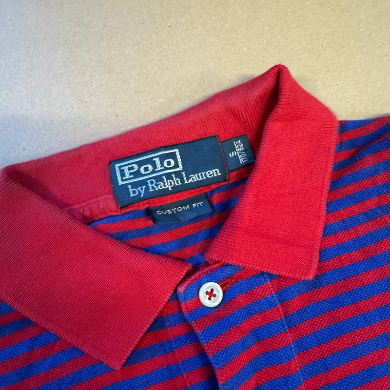 Detailansicht: Sourced limited accessories and clothes Polo Ralph Lauren striped poloshirt – Logo, Nähte oder Material