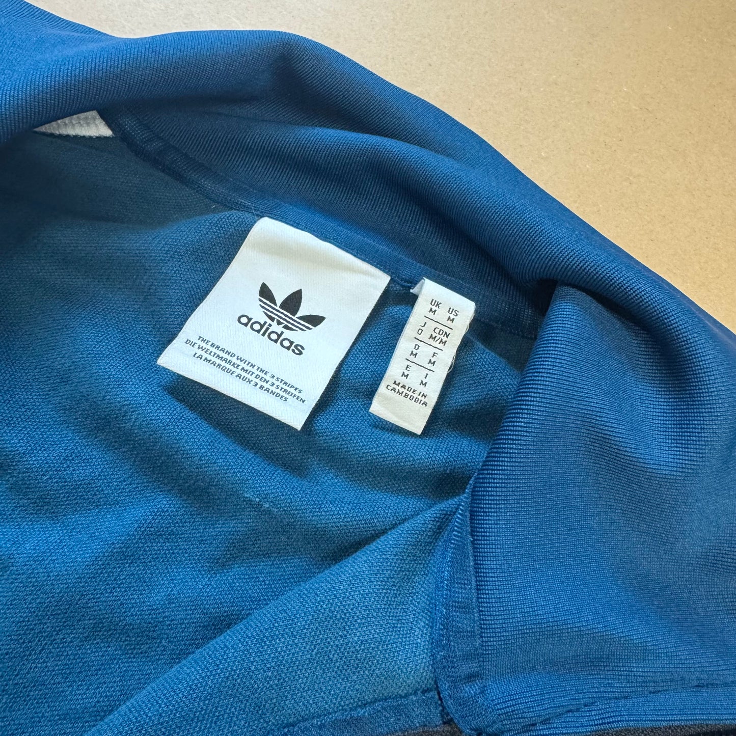 Adidas vintage retro blue track jacket