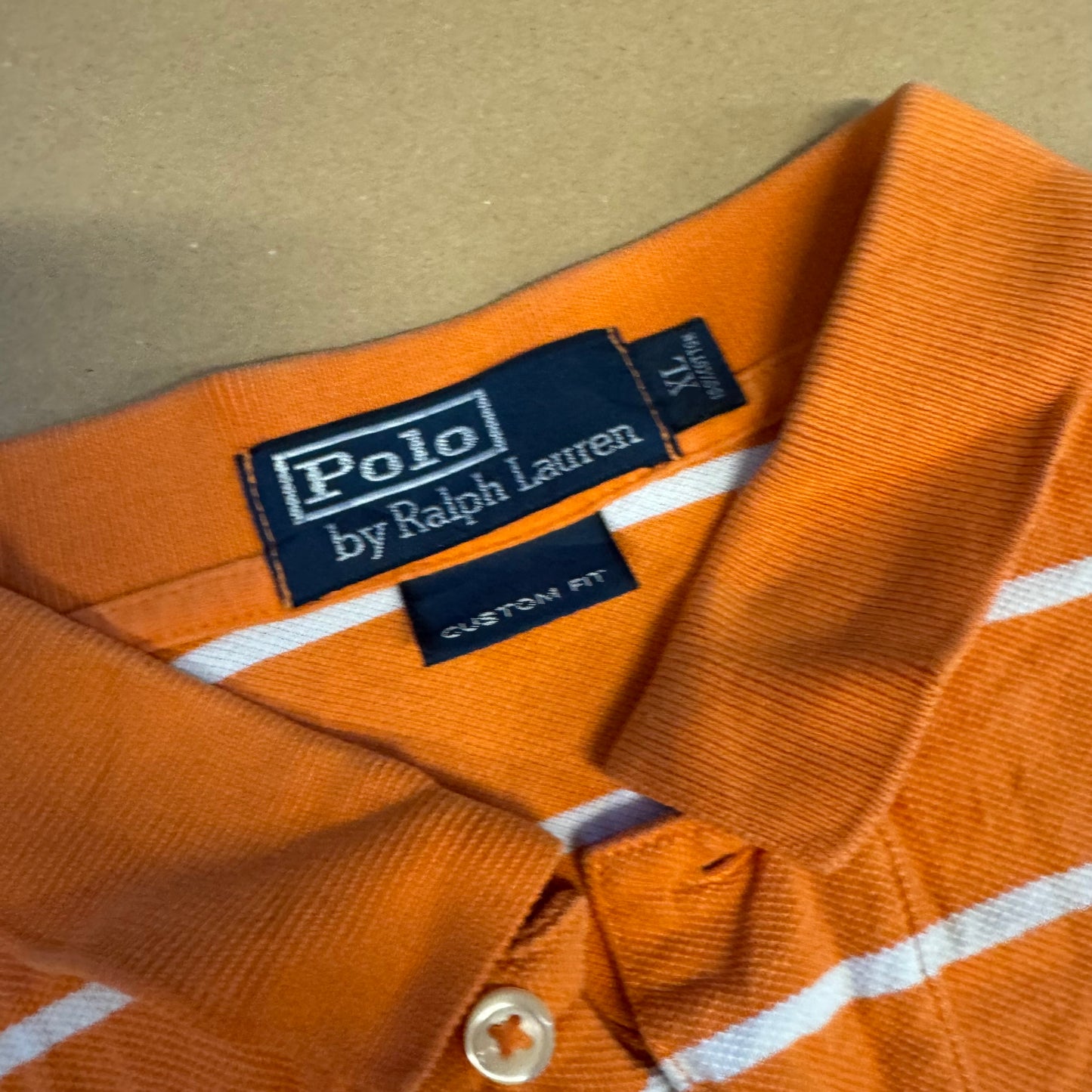 Polo Ralph Lauren orange striped polo