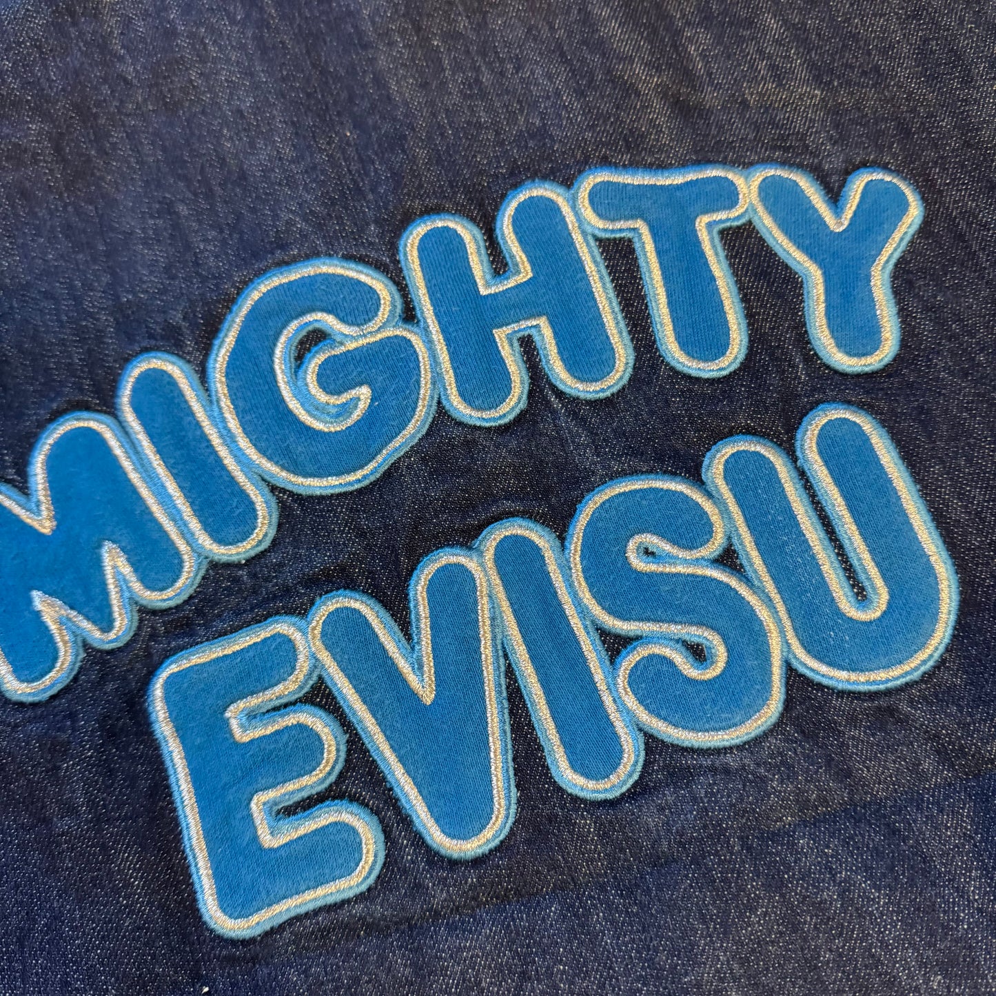 Mighty Evisu denim college jacket
