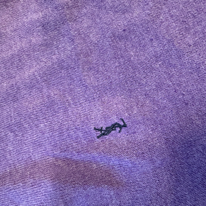 Detailansicht: Sourced limited accessories and clothes Yves Saint Laurent vintage purple sweater – Logo, Nähte oder Material