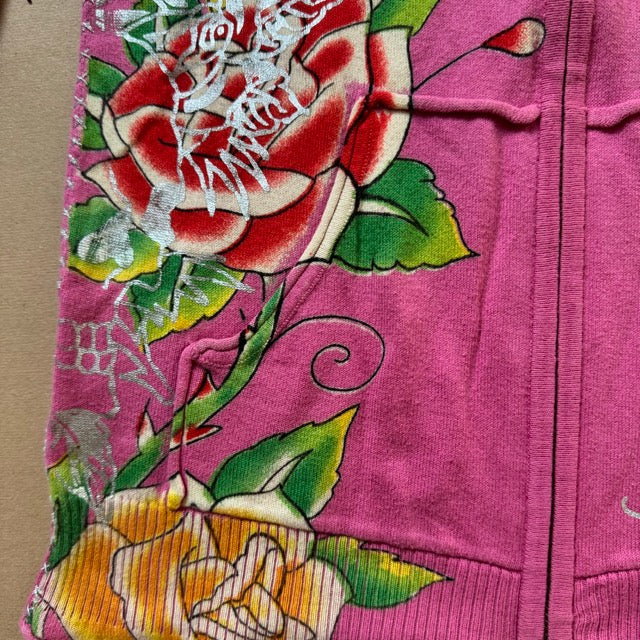 Ed Hardy pink zip-up