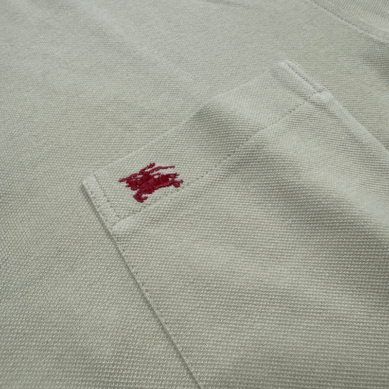 Detailansicht: Sourced limited accessories and clothes Burberrys of London beige poloshirt – Logo, Nähte oder Material