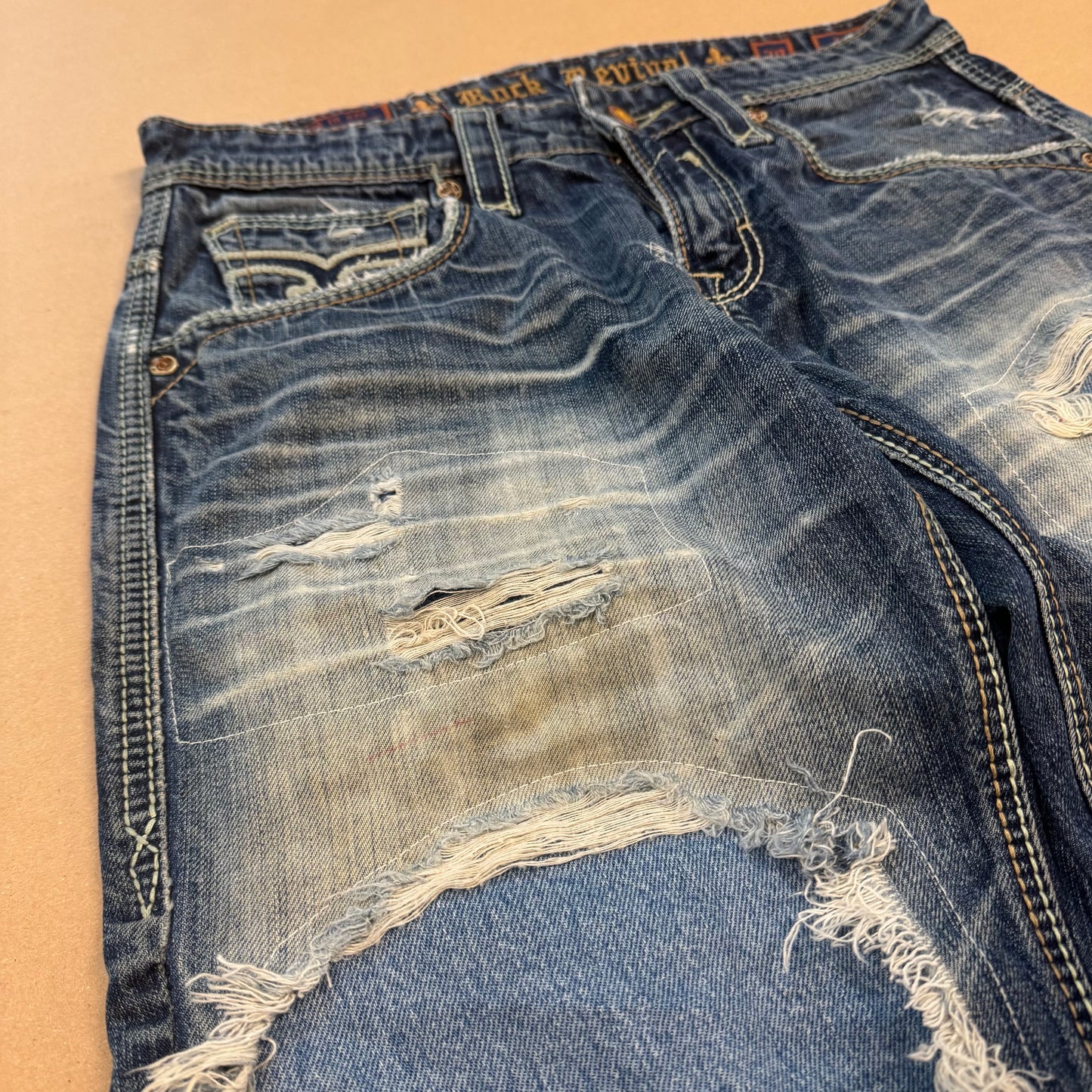 Rock Revival ripped and reworked jeans