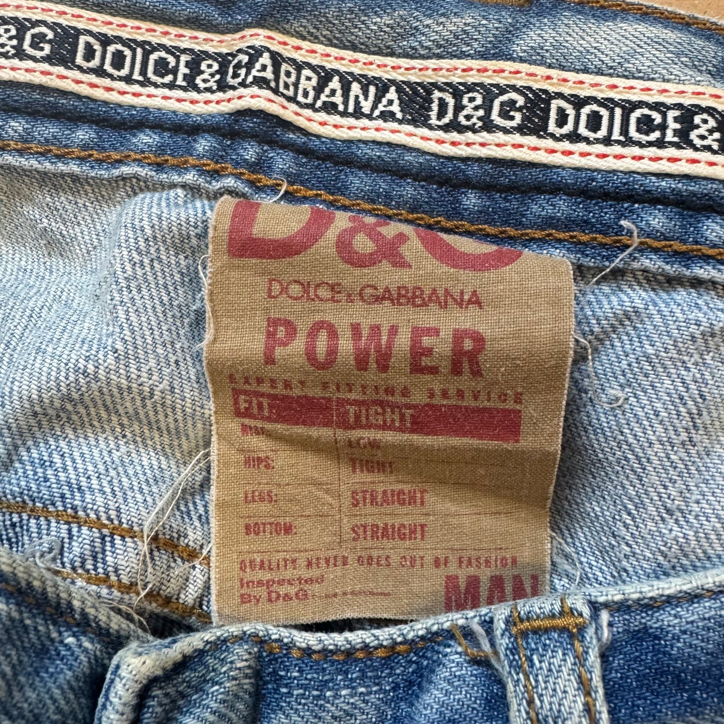 Dolce & Gabbana ripped and reworked denim jeans
