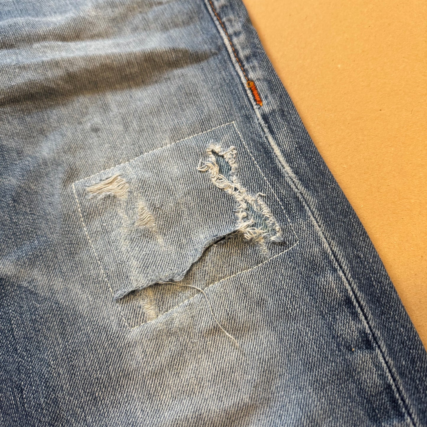 True Religion ripped and reworked wide jeans