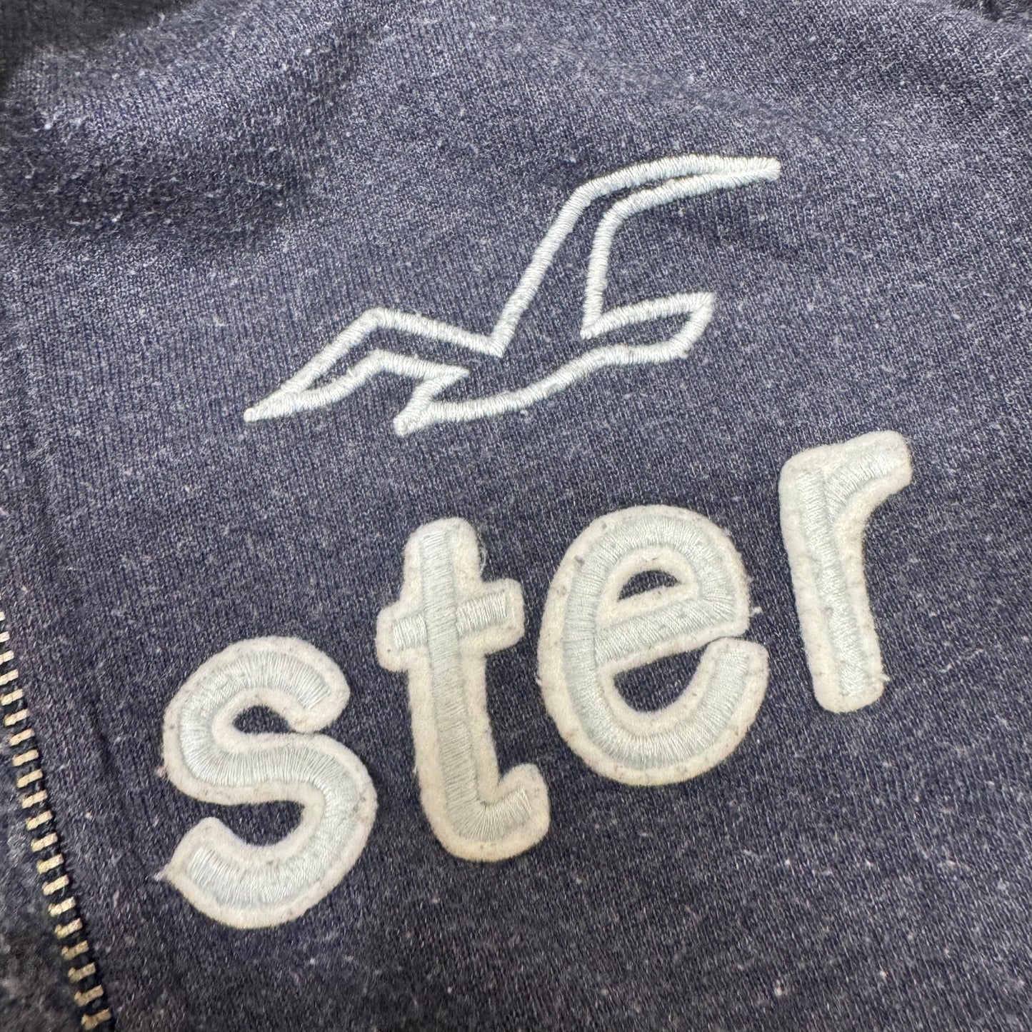 Hollister Los angeles navy y2k zip hoodie